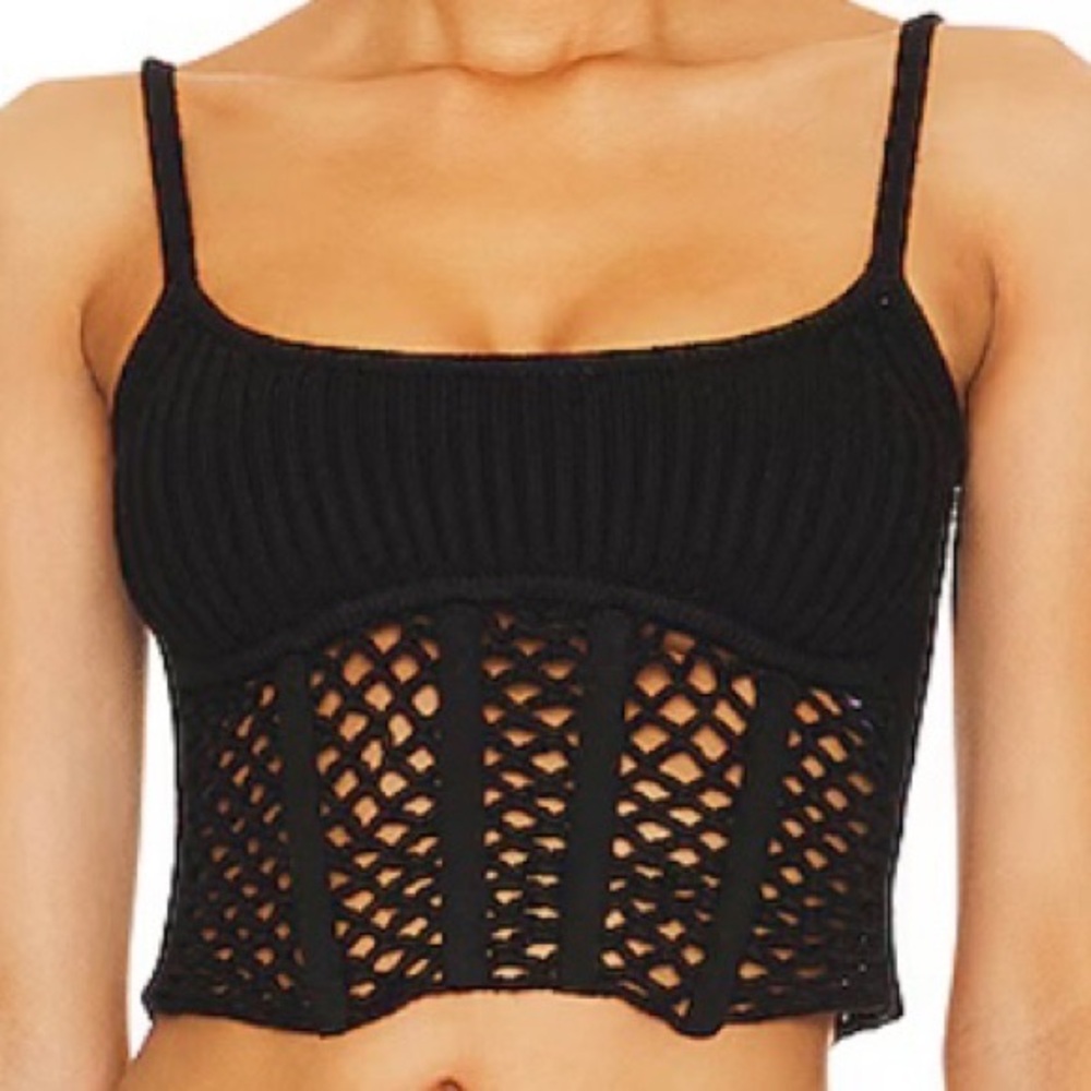 LPA Macrae Crochet Corset Top RARE
